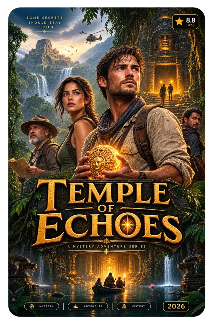 Pôster de filme de aventura com selo de avaliação 8.8 do IMDb, exemplo de capa exibida na interface do YouCine